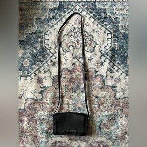 Marc Jacobs Black Pebbled Leather Mini Crossbody Bag W/ Adjustable Strap